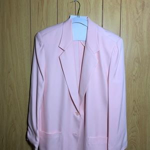 Anne Klein II - Pink Blazer - Large - 100% Silk